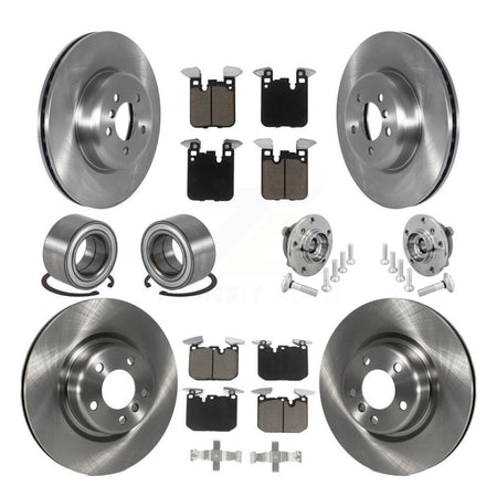 Front Rear Hub Bearings Disc Brake Rotors And Pads Shoes Kit (10Pc) For BMW M240i xDrive KBB-132482