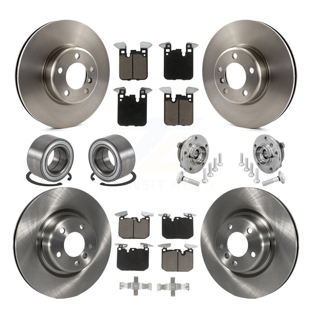 Front Rear Hub Bearings Disc Brake Rotors And Pads Shoes Kit (10Pc) For BMW M240i xDrive KBB-132483