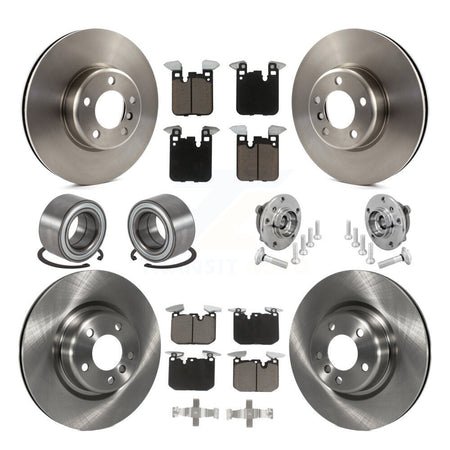 Front Rear Hub Bearings Disc Brake Rotors And Pads Shoes Kit (10Pc) For BMW M240i xDrive KBB-132483