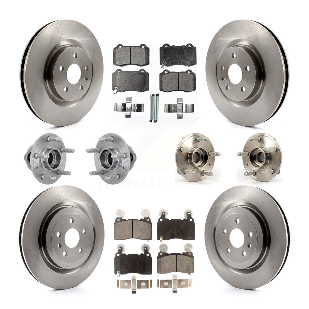 Front Rear Hub Bearing Assembly Disc Brake Rotor And Pads Kit (10Pc) For Chevrolet Camaro KBB-132499