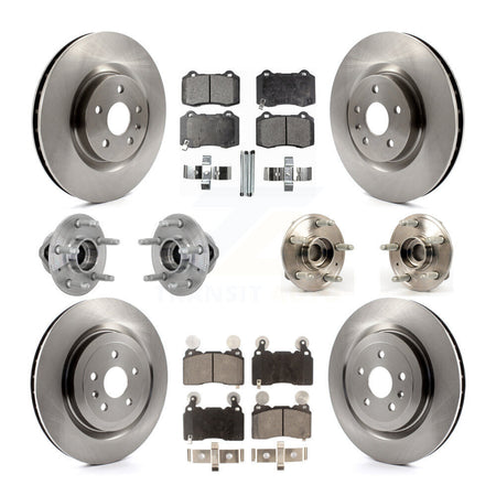 Front Rear Hub Bearing Assembly Disc Brake Rotor And Pads Kit (10Pc) For Chevrolet Camaro KBB-132499