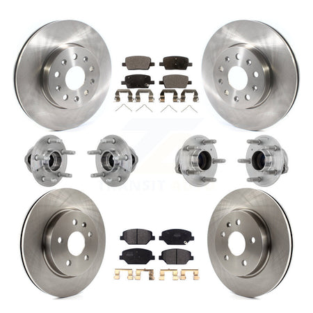 Front Rear Hub Bearing Assembly Disc Brake Rotor And Pads Kit (10Pc) For Chevrolet Camaro KBB-132501