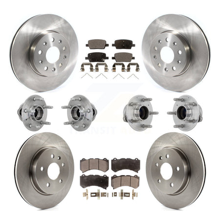 Front Rear Hub Bearings Disc Brake Rotors And Pads Kit (10Pc) For Chevrolet Camaro LT LS KBB-132503