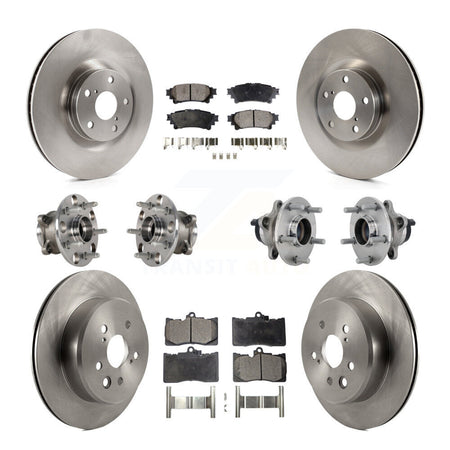 Front Rear Hub Bearing Disc Brake Rotor Pad Kit (10Pc) For Lexus GS350 RC300 GS450h GS300 KBB-132528