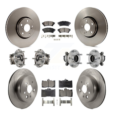 Front Rear Hub Bearing Disc Brake Rotors And Pads Kit (10Pc) For Lexus IS350 IS300 IS200t KBB-132529