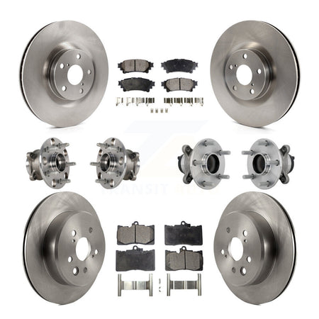 Front Rear Hub Bearing Disc Brake Rotors And Pads Kit (10Pc) For Lexus IS300 IS350 IS200t KBB-132530
