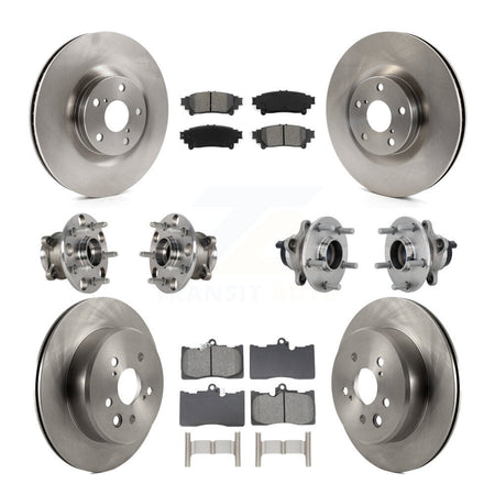 Front Rear Hub Bearing Disc Brake Rotor Pad Kit (10Pc) For Lexus GS350 RC300 GS450h GS300 KBB-132590
