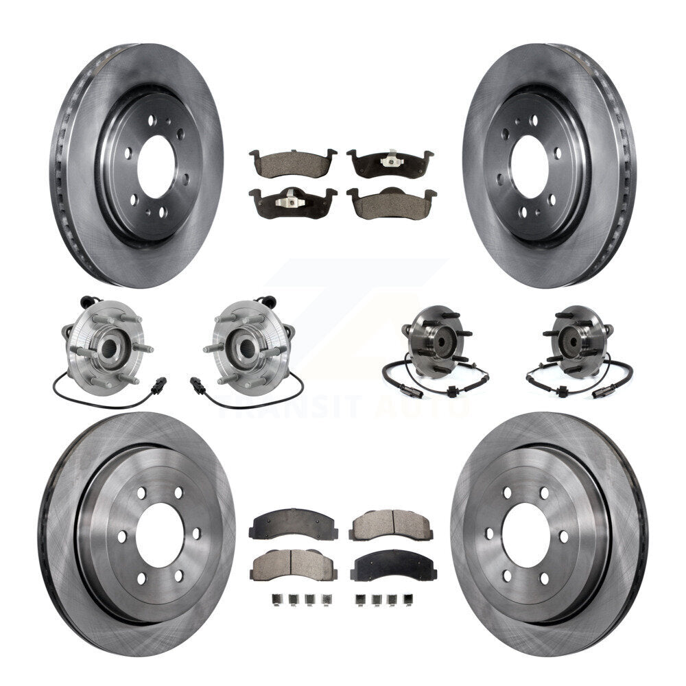 Front Rear Hub Bearing Brake Rotor & Pad Kit (10Pc) For Ford Expedition Lincoln Navigator KBB-132622