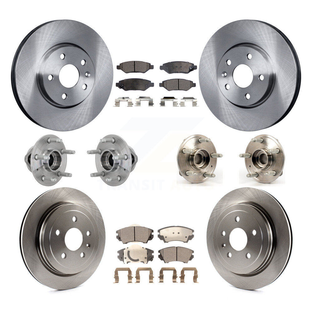 Front Rear Hub Bearing Disc Brake Rotors And Ceramic Pads Kit (10Pc) For Chevrolet Camaro KBB-132623