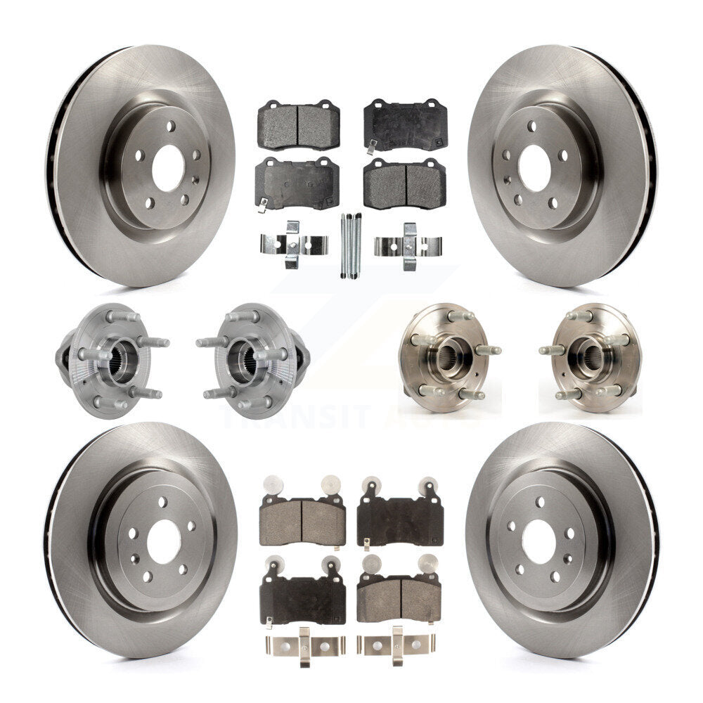 Front Rear Hub Bearing Disc Brake Rotors And Ceramic Pads Kit (10Pc) For Chevrolet Camaro KBB-132624