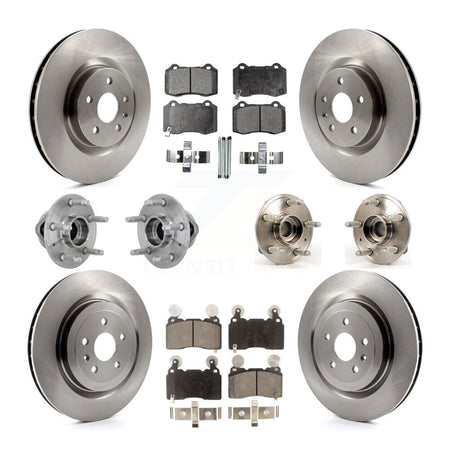 Front Rear Hub Bearing Disc Brake Rotors And Ceramic Pads Kit (10Pc) For Chevrolet Camaro KBB-132624
