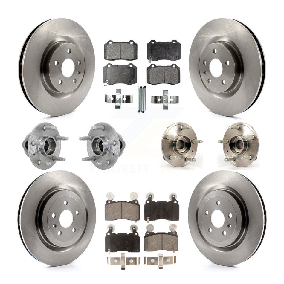 Front Rear Hub Bearing Disc Brake Rotors And Ceramic Pads Kit (10Pc) For Chevrolet Camaro KBB-132624