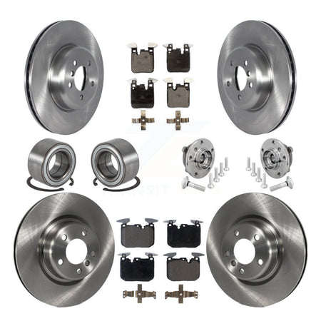 Front Rear Hub Bearings Disc Brake Rotors And Pads Shoes Kit (10Pc) For BMW M240i xDrive KBB-132661