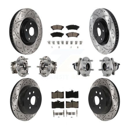 Front Rear Hub Bearing Coat Brake Rotor Pad Kit (10Pc) For Lexus GS350 RC300 GS450h GS300 KBB-132698