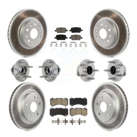 Front Rear Hub Bearing Coated Disc Brake Rotor Pads Kit (10Pc) For Chevrolet Camaro LT LS KBB-132937