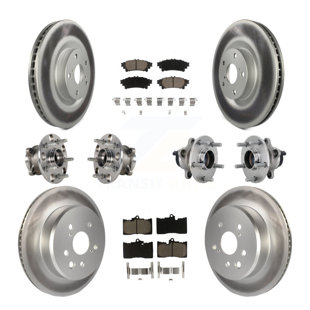Front Rear Hub Bearing Coat Brake Rotor Pad Kit (10Pc) For Lexus GS350 RC300 GS450h GS300 KBB-132965