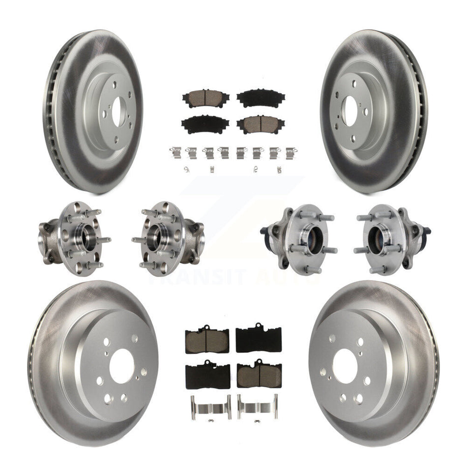 Front Rear Hub Bearing Coat Brake Rotor Pad Kit (10Pc) For Lexus GS350 RC300 GS450h GS300 KBB-132965