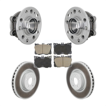 Front Hub Bearing Coated Brake Rotor Pad Kit For Mercedes-Benz E450 E400 E300 E350 CLS450 KBB-132971