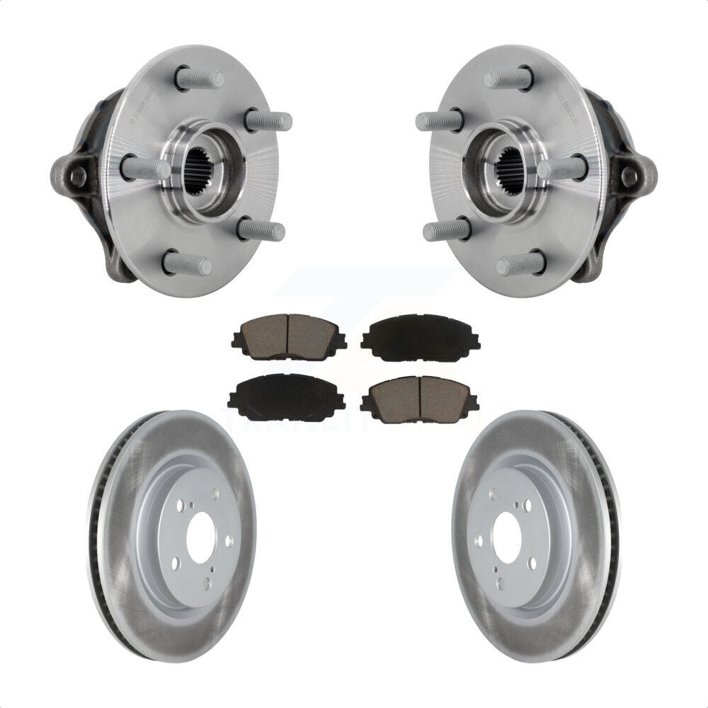 Front Hub Bearing Assembly Coated Disc Brake Rotors And Pads Kit For Toyota RAV4 Venza KBB-132981