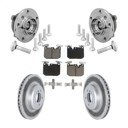 Front Hub Bearing Coated Brake Rotor Pad Kit For BMW 340i xDrive 440i Gran Coupe M240i GT KBB-132990