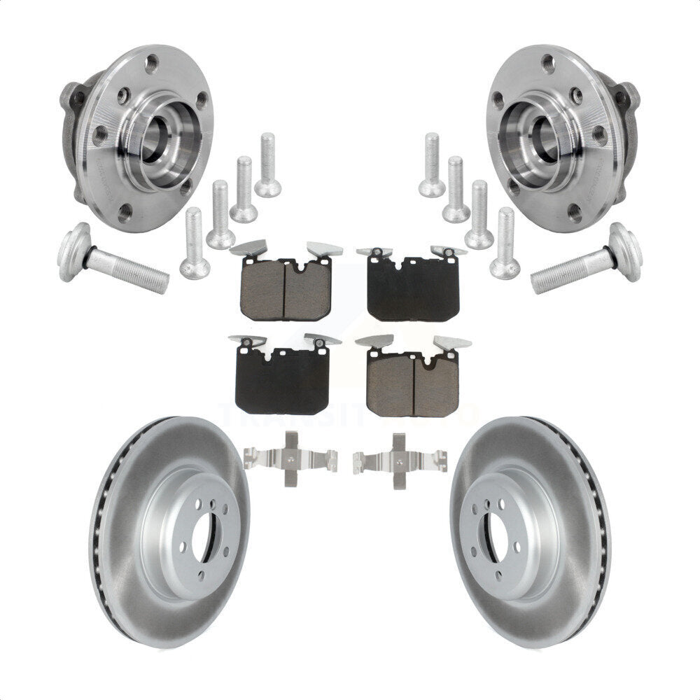 Front Hub Bearing Coated Brake Rotor Pad Kit For BMW 340i xDrive 440i Gran Coupe M240i GT KBB-132993