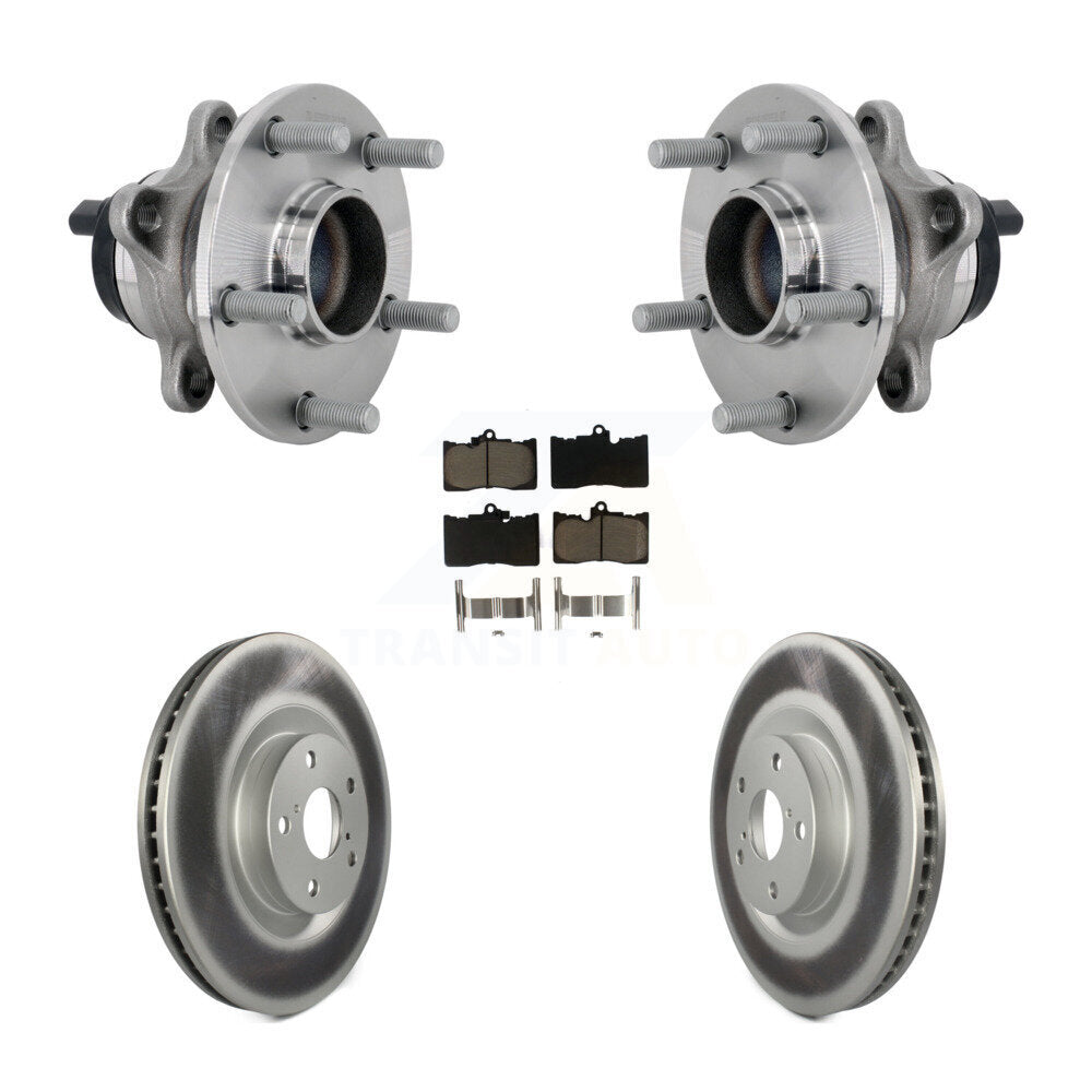 Front Hub Bearing Coated Brake Rotor And Pad Kit For Lexus GS350 RC300 RC350 GS450h GS300 KBB-133000