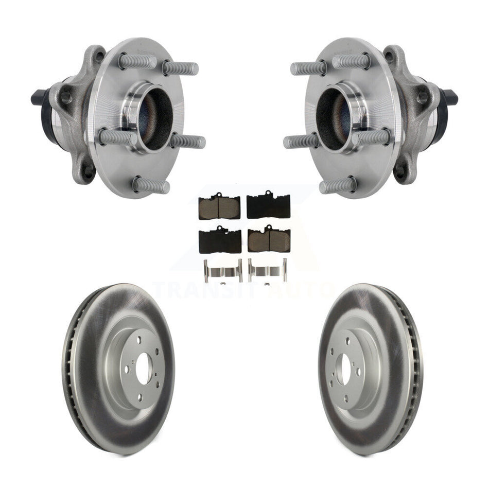 Front Hub Bearing Coated Brake Rotor And Pad Kit For Lexus GS350 RC300 RC350 GS450h GS300 KBB-133000