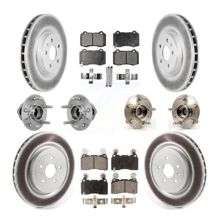 Front Rear Hub Bearings Coated Disc Brake Rotors And Pads Kit (10Pc) For Chevrolet Camaro KBB-133058