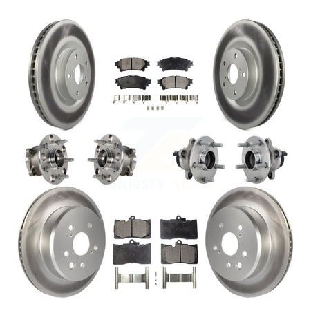 Front Rear Hub Bearing Coat Brake Rotor Pad Kit (10Pc) For Lexus GS350 RC300 GS450h GS300 KBB-133080