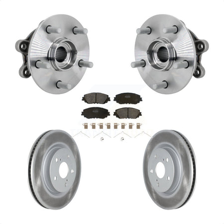 Front Hub Bearing Assembly Coated Disc Brake Rotors And Pads Kit For Toyota RAV4 KBB-133090