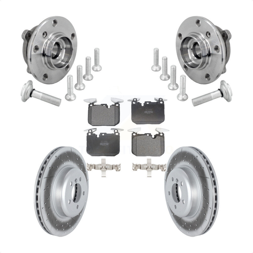 Front Hub Bearing Coated Brake Rotor Pad Kit For BMW 340i xDrive 440i Gran Coupe M240i GT KBB-133095