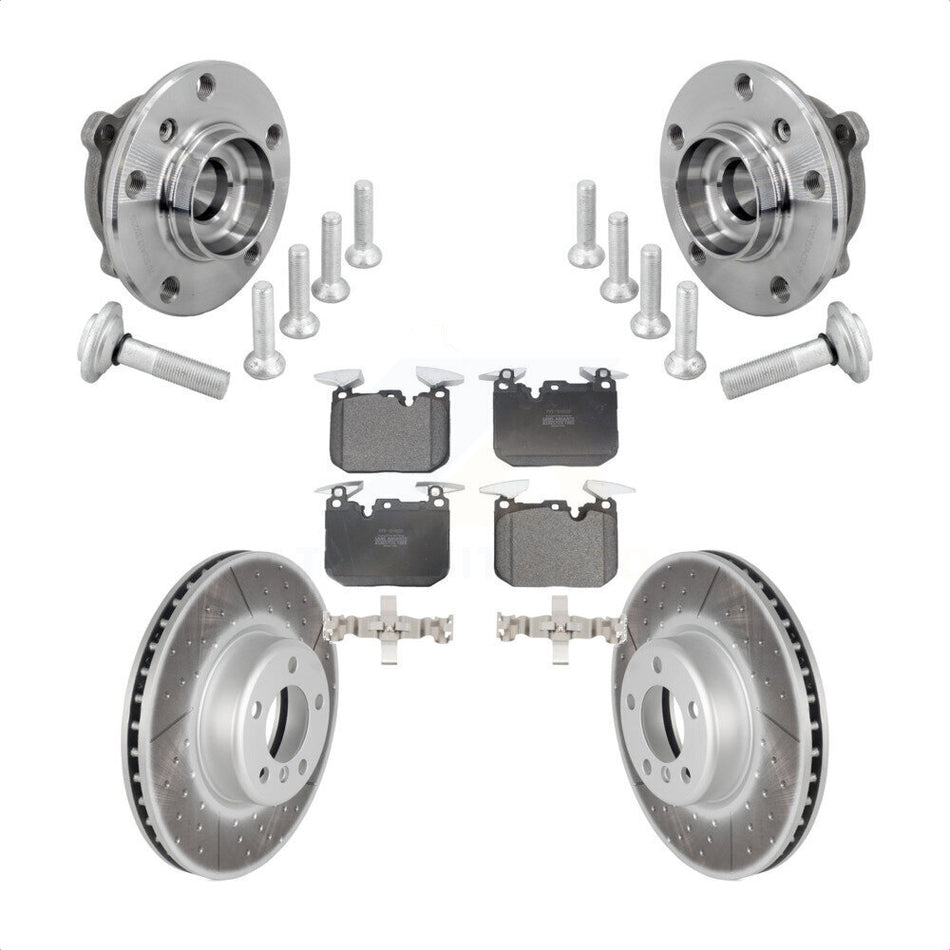 Front Hub Bearing Coat Brake Rotor Pad Kit For BMW 330i xDrive 440i Gran Coupe 320i M240i KBB-133096