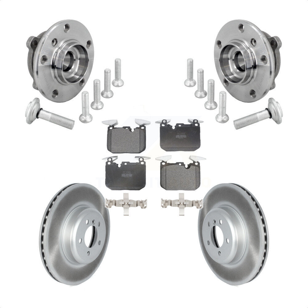 Front Hub Bearing Coated Brake Rotor Pad Kit For BMW 340i xDrive 440i Gran Coupe M240i GT KBB-133098