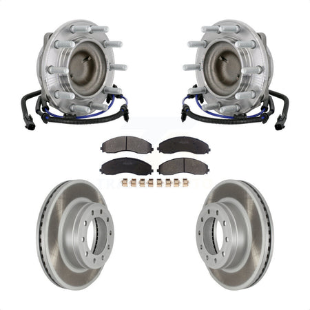 Front Hub Bearing Assembly Coat Brake Rotor Pad Kit For Ford F-450 Super Duty F-550 4 X 2 KBB-133100