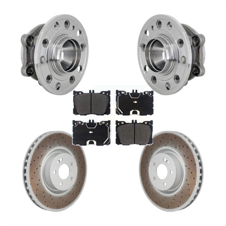 Front Hub Bearing Coated Brake Rotor Pad Kit For Mercedes-Benz E450 E400 E300 E350 CLS450 KBB-133118