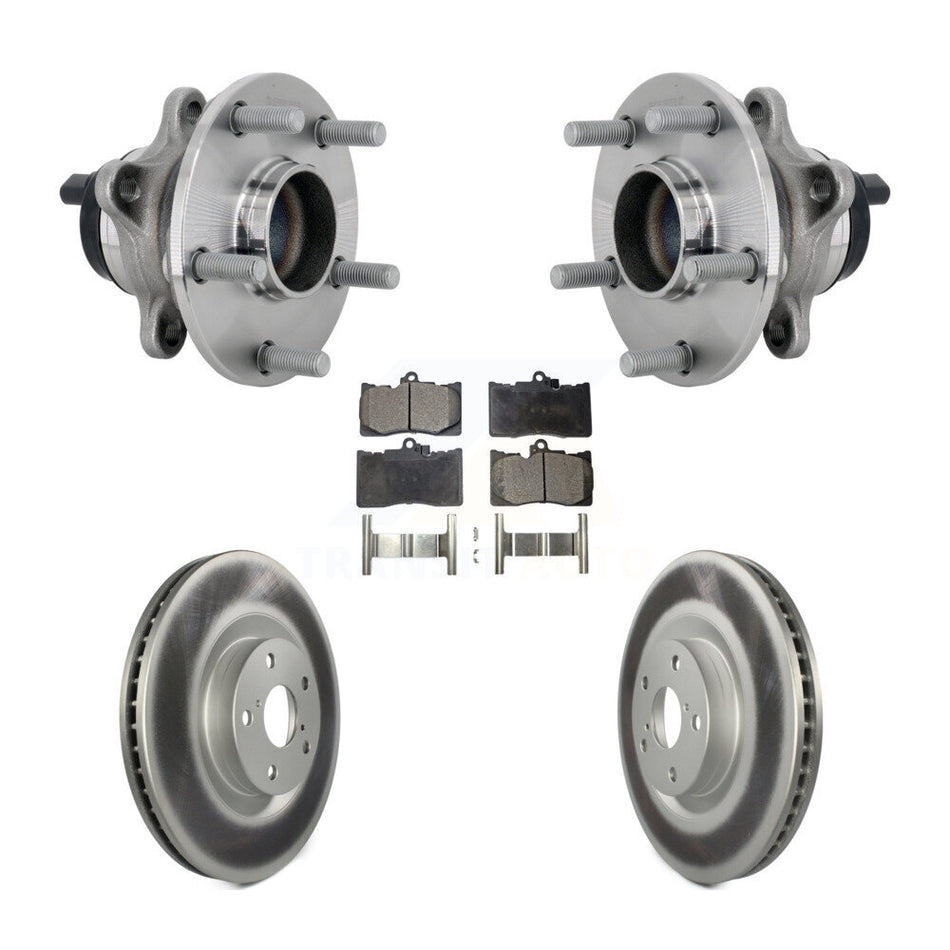 Front Hub Bearing Coated Brake Rotor And Pad Kit For Lexus GS350 RC300 RC350 GS450h GS300 KBB-133120