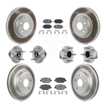 Front Rear Hub Bearings Coated Disc Brake Rotors And Pads Kit (10Pc) For Chevrolet Camaro KBB-133183