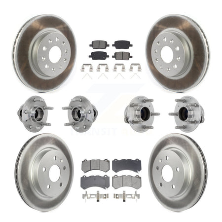 Front Rear Hub Bearing Coated Disc Brake Rotor Pads Kit (10Pc) For Chevrolet Camaro LT LS KBB-133186