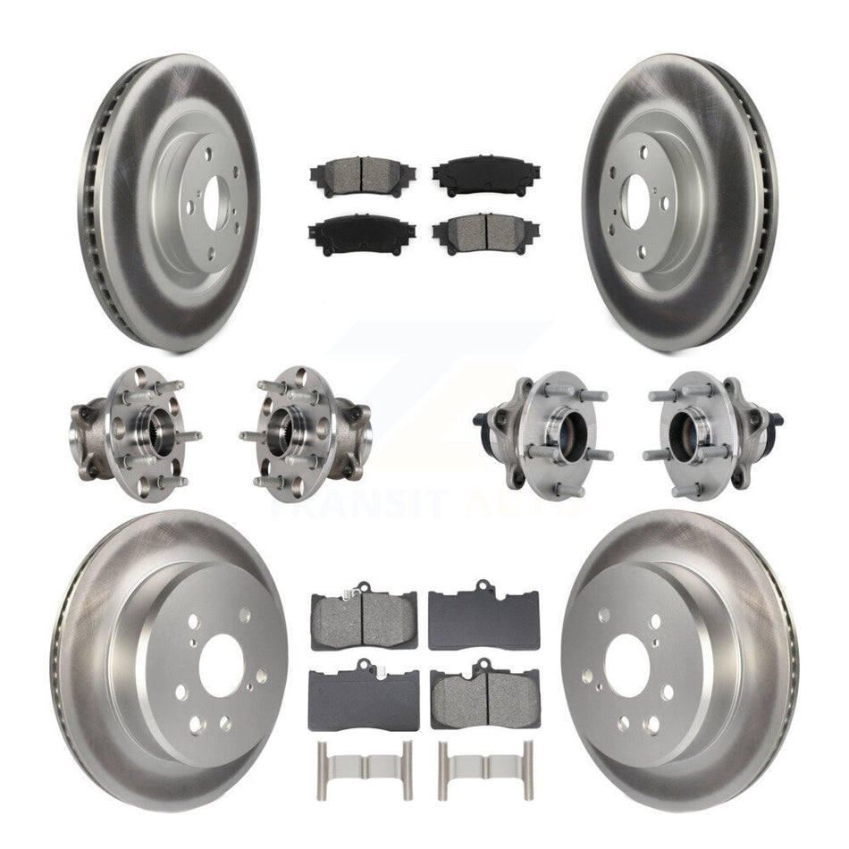 Front Rear Hub Bearing Coat Brake Rotor Pad Kit (10Pc) For Lexus GS350 RC300 GS450h GS300 KBB-133201