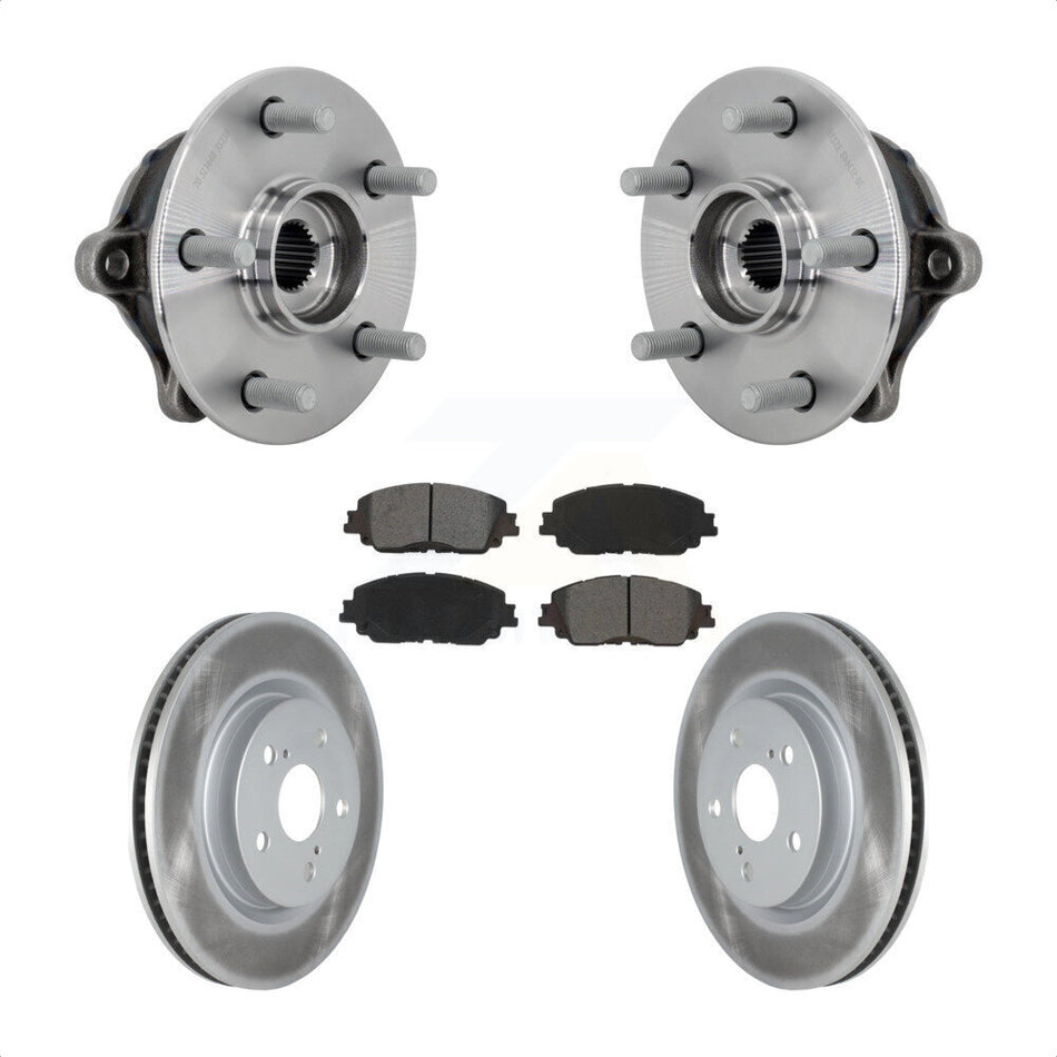 Front Hub Bearing Assembly Coated Disc Brake Rotors And Pads Kit For Toyota RAV4 Venza KBB-133209