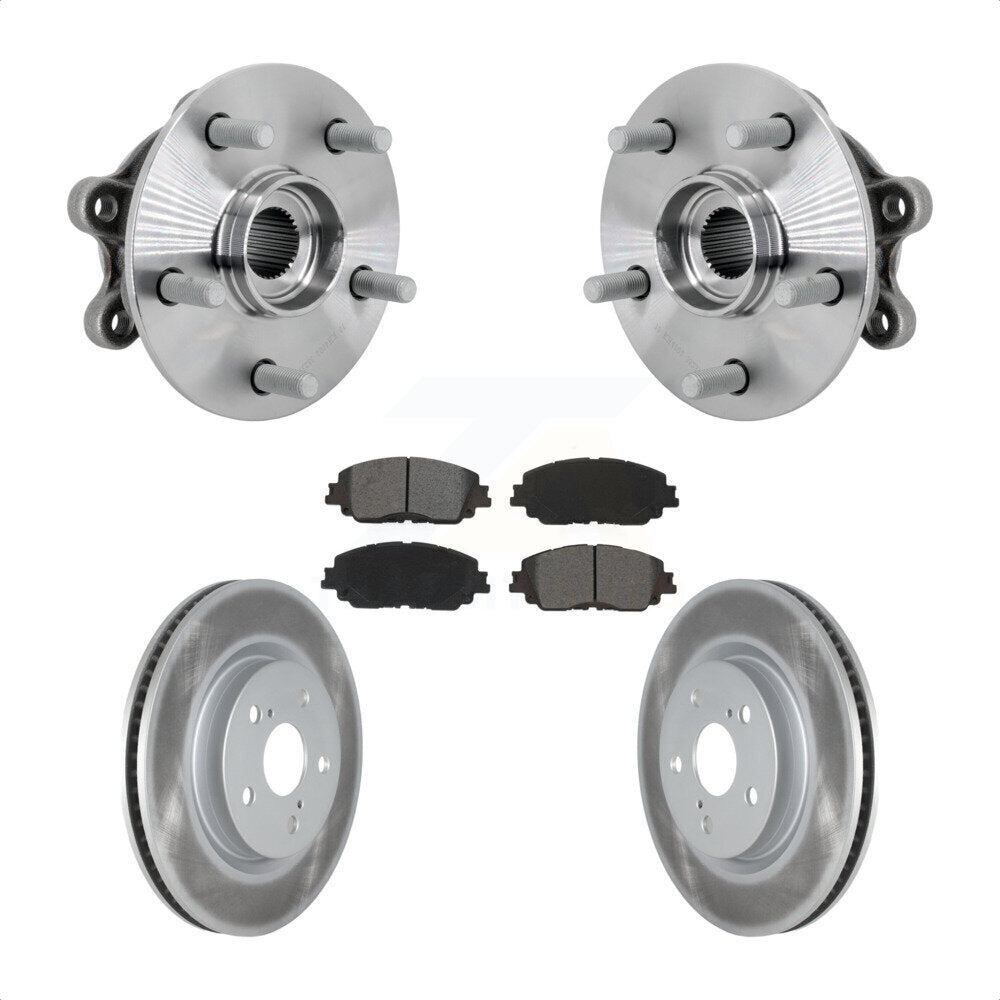 Front Hub Bearing Assembly Coated Disc Brake Rotors And Pads Kit For Toyota RAV4 KBB-133210