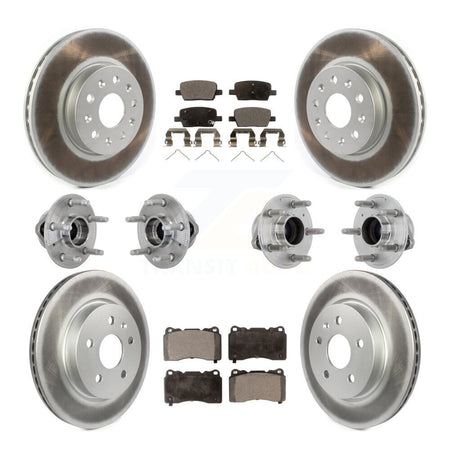 Front Rear Hub Bearing Coat Brake Rotor Pads Kit (10Pc) For Chevrolet Camaro Cadillac CT6 KBB-133261