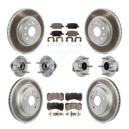 Front Rear Hub Bearing Coated Disc Brake Rotor Pads Kit (10Pc) For Chevrolet Camaro LT LS KBB-133264
