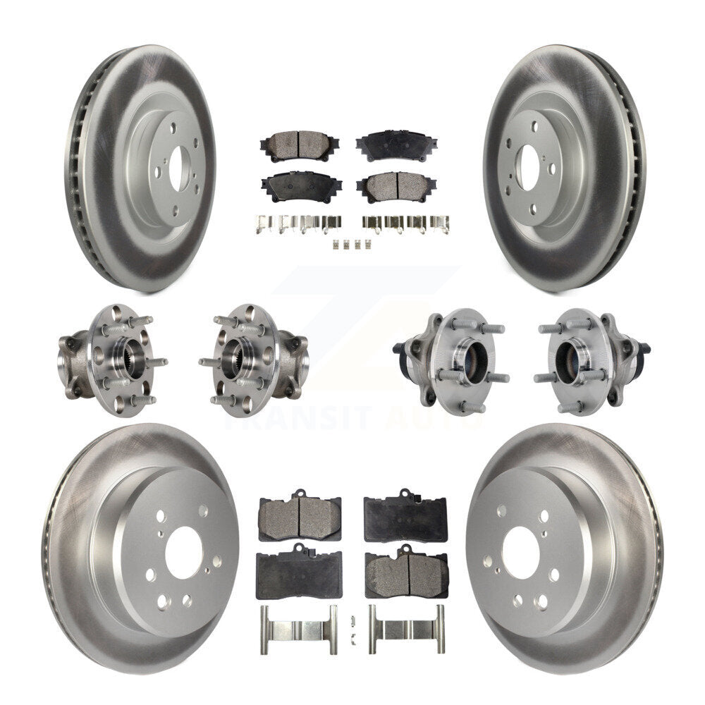 Front Rear Hub Bearing Coat Brake Rotor Pad Kit (10Pc) For Lexus GS350 RC300 GS450h GS300 KBB-133299