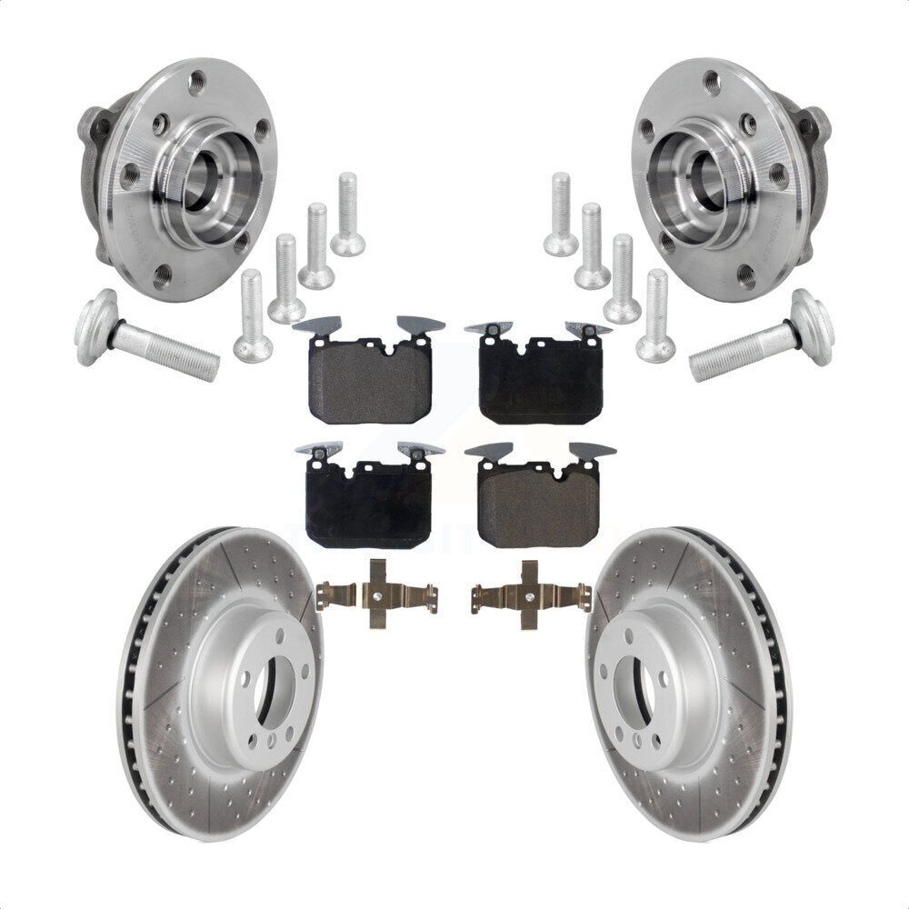 Front Hub Bearing Coat Brake Rotor Pad Kit For BMW 330i xDrive 440i Gran Coupe 320i M240i KBB-133313