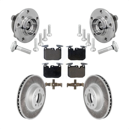 Front Hub Bearing Coat Brake Rotor Pad Kit For BMW 330i xDrive 440i Gran Coupe 320i M240i KBB-133313