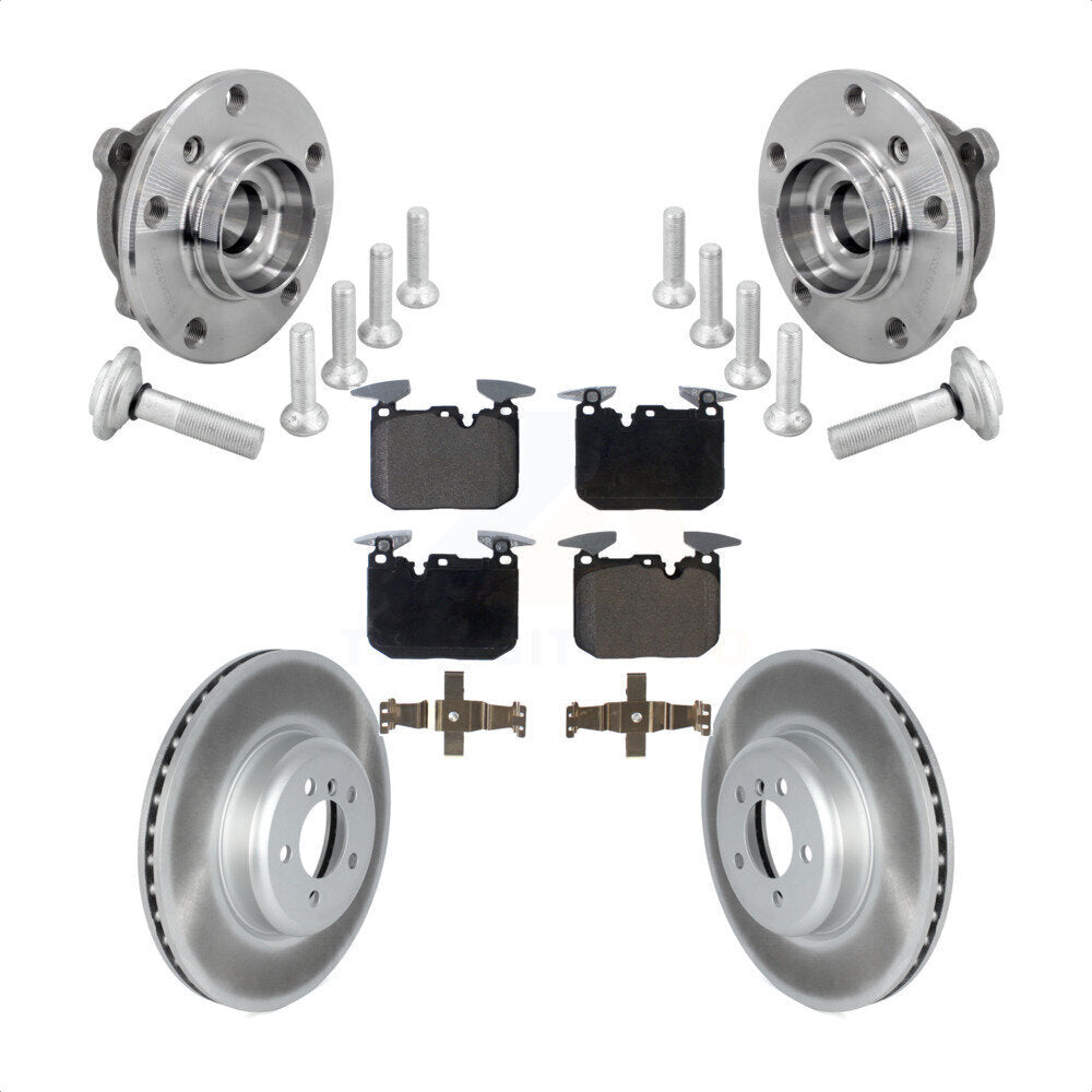 Front Hub Bearing Coated Brake Rotor Pad Kit For BMW 340i xDrive 440i Gran Coupe M240i GT KBB-133315