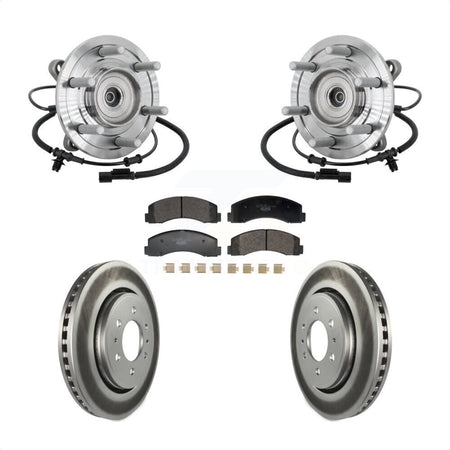 Front Hub Bearing Assembly Coated Brake Rotor And Pad Kit For 2018-2020 Ford F-150 Raptor KBB-133323