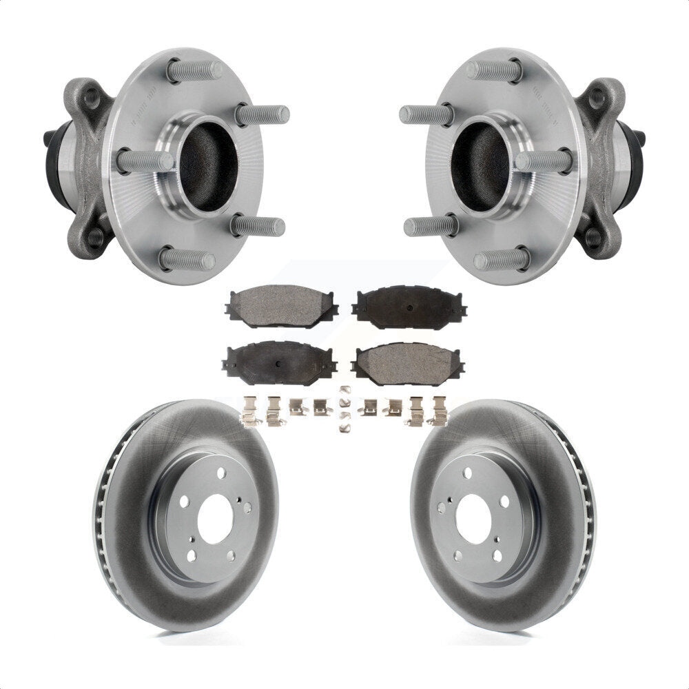 Front Hub Bearing Coat Brake Rotor Pad Kit For 2014-2015 Lexus IS250 With F Sport Package KBB-133333