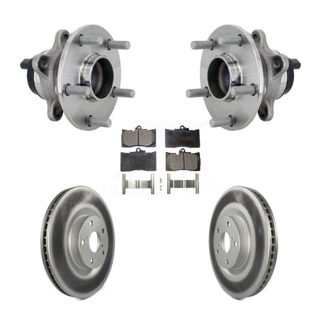 Front Hub Bearing Coated Brake Rotor And Pad Kit For Lexus GS350 RC300 RC350 GS450h GS300 KBB-133337